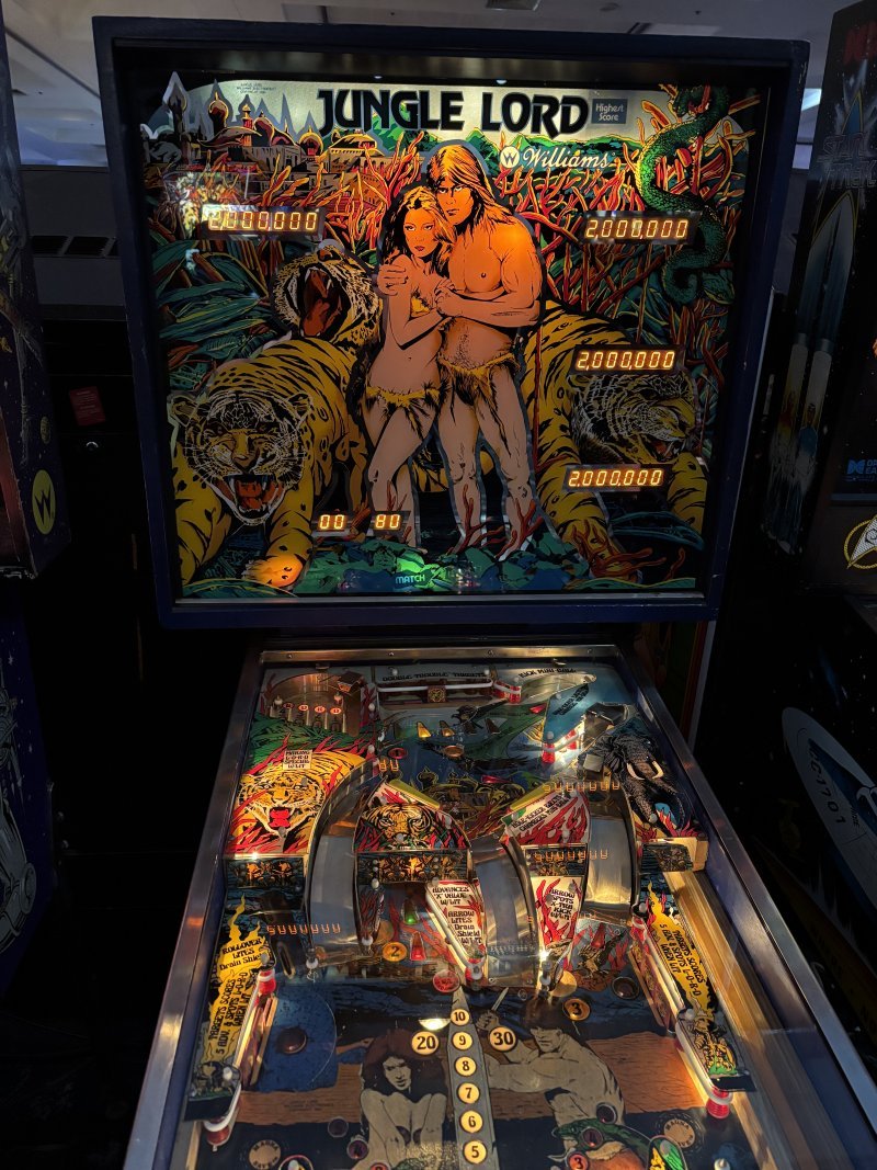 Jungle Lord pinball table.