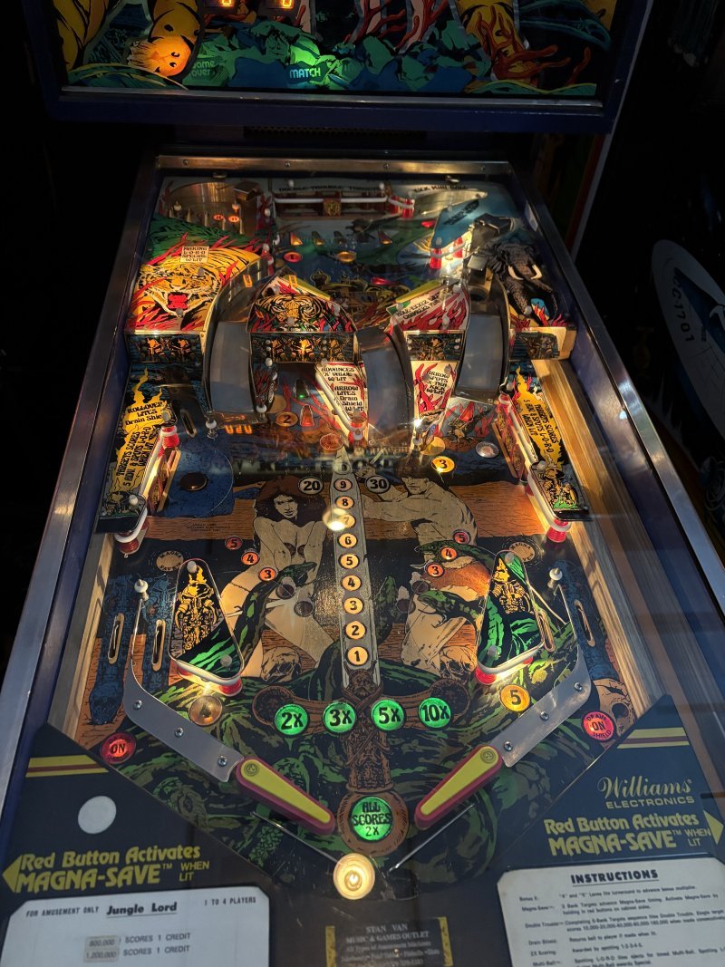 More of the Jungle Lord pinball table.
