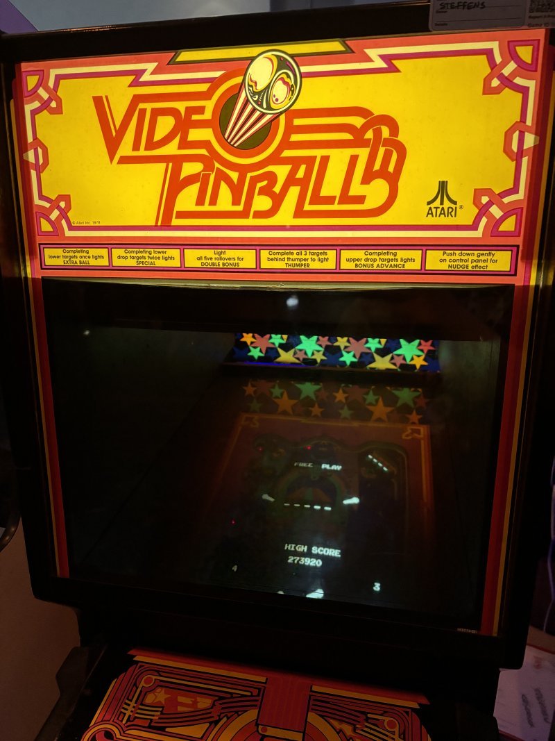 Video Pinball video arcade cabinet.