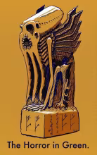 Cthulhu idol, after a sculpt by H. Wilcox, 1928.