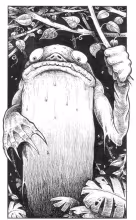 Swamp creature art by Gary Chalk.