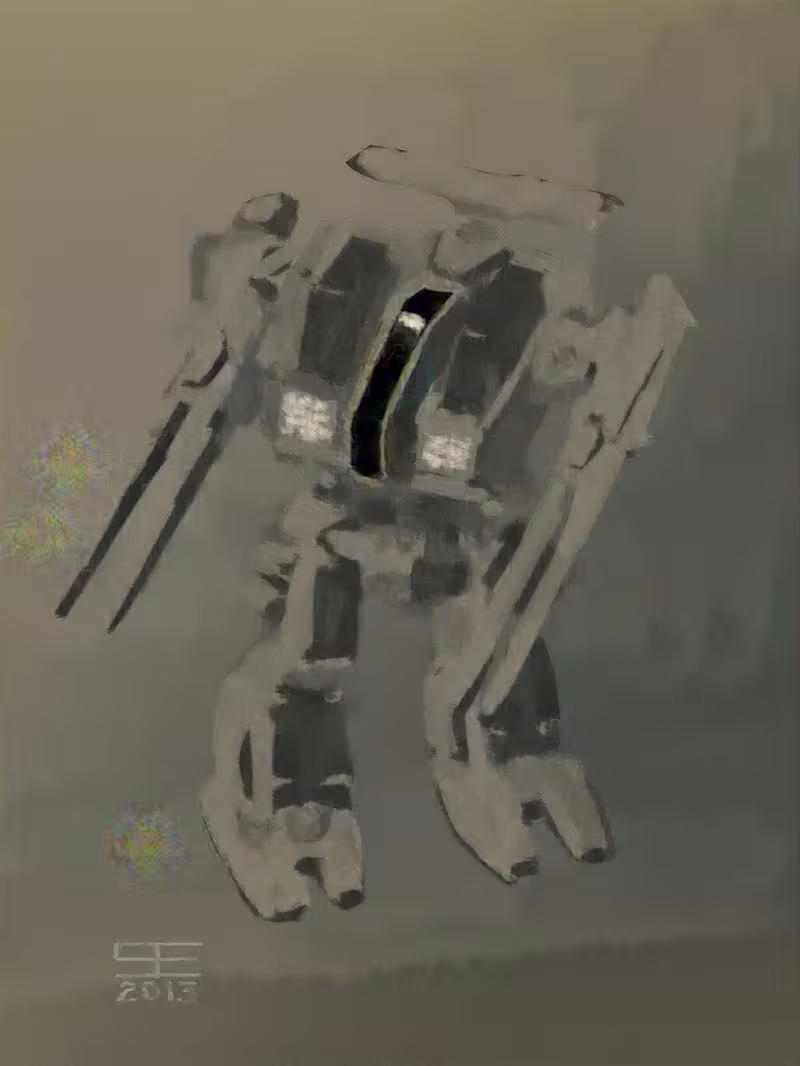 Macross Destroid Defender robot speedpainting